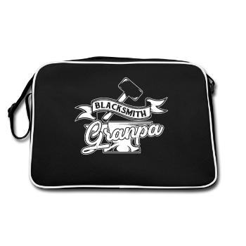 Blacksmith Blacksmith Grandpa - Retro Bag - black/white - Back