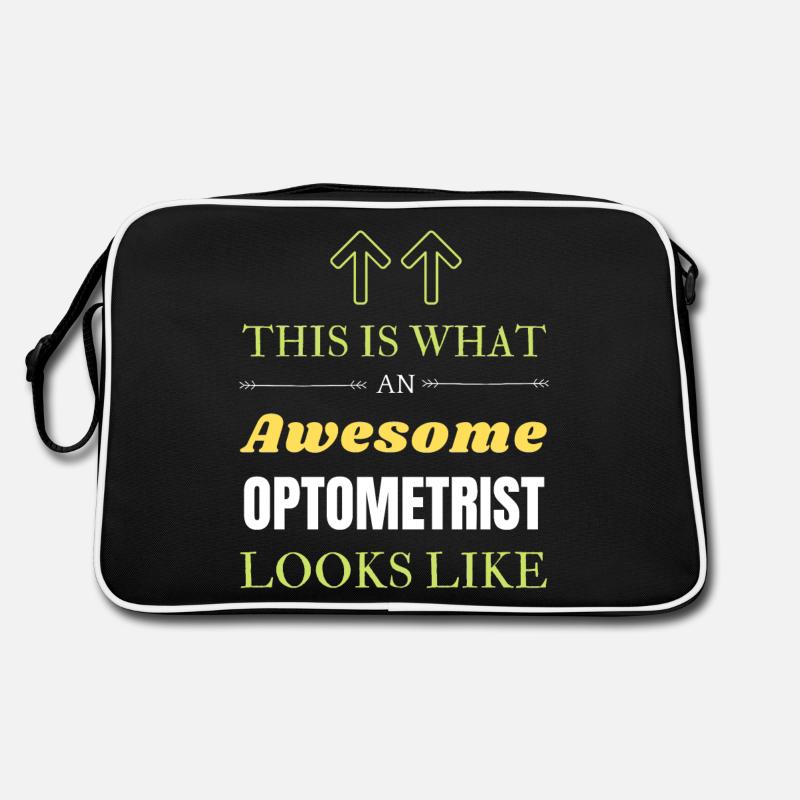 So sieht ein großartiger Optometrist aus Retro Tasche