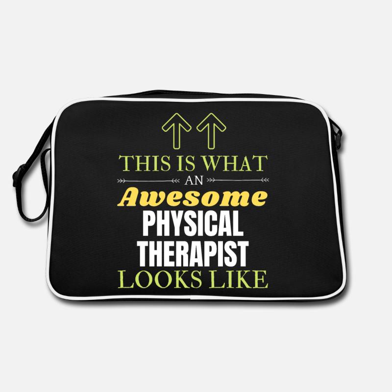 So sieht ein großartiger Physiotherapeut aus L - Retro Tasche - Schwarz/Weiß