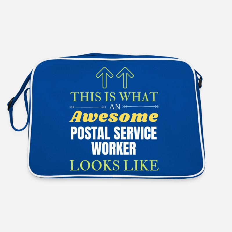 So sieht ein fantastischer Postangestellter aus Retro Tasche