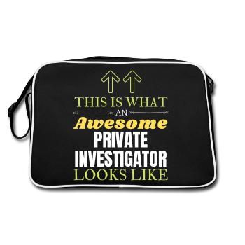 This is What an Awesome Private Investigator Looks - Retro Bag - black/white - Back