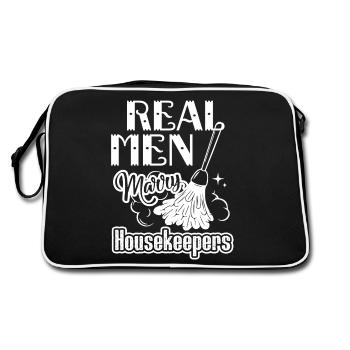 Housekeeper Real Men Marry Housekeepers - Retro Bag - black/white - Back