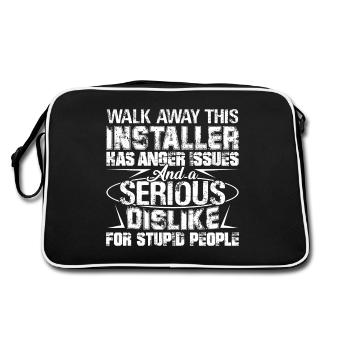 This Installer Has Anger Issues - Retro Bag - black/white - Back