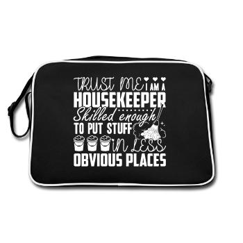 Housekeeper I am A Housekeeper - Retro Bag - black/white - Back