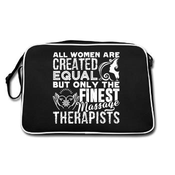 Massage Therapist Female Massage Therapist - Retro Bag - black/white - Back