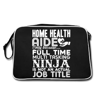 Home Health Aide Home Health Aide Job Title - Retro Bag - black/white - Back