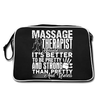 Massage Therapist Strong Massage Therapist - Retro Bag - black/white - Back