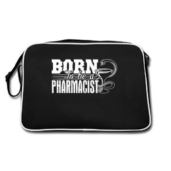 Pharmacist Born To Be A Pharmacist - Retro Bag - black/white - Back