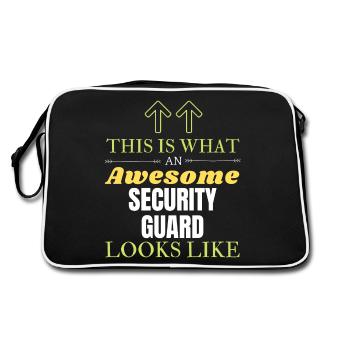 Voici à quoi ressemble un agent de sécurité génial - Sac Retro - noir/blanc - Dos