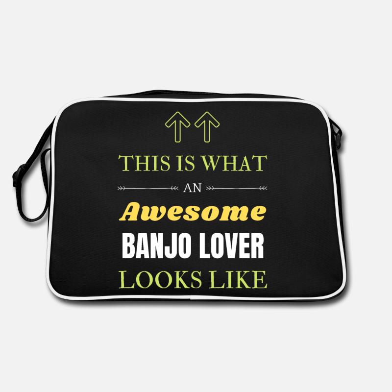 So sieht ein großartiger Banjo-Liebhaber aus Retro Tasche