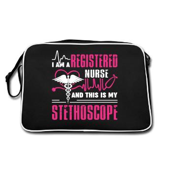 Registered Nurse I am A Registered Nurse - Retro Bag - black/white - Back