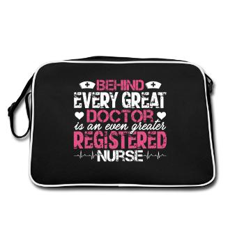 Registered Nurse Great Registered Nurse - Retro Bag - black/white - Back