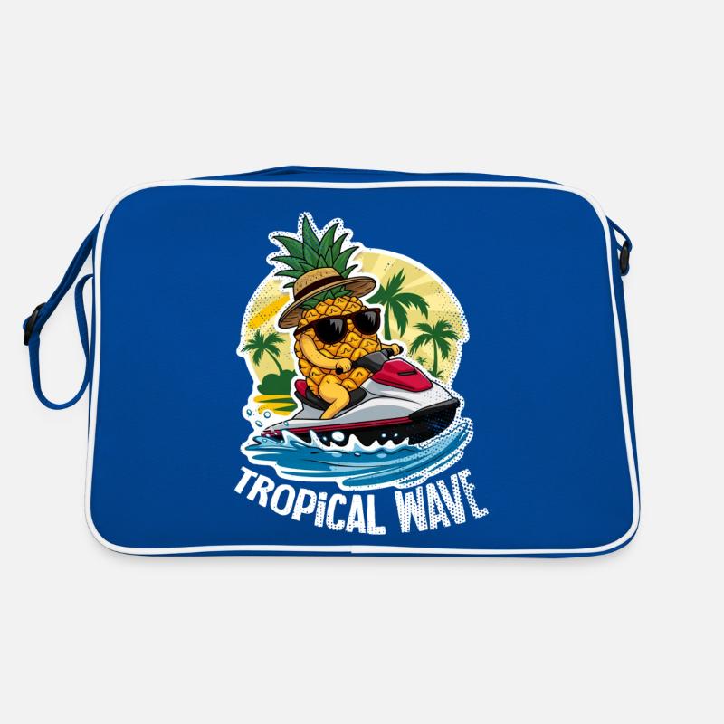 Tropical Wave - Pineapple on Jet Ski Retro Bag