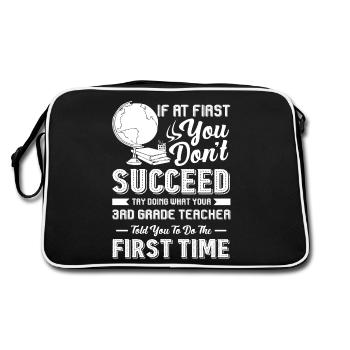 3rd Grade Teacher Proud 3rd Grade Teacher - Retro Bag - black/white - Back