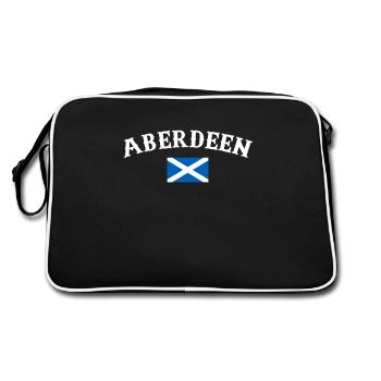 Aberdeen Ecosse Ecosse Drapeau Ecossais Ecosse - Sac Retro - noir/blanc - Dos