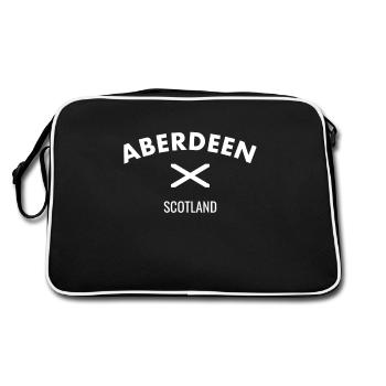 Aberdeen Ecosse Ecosse Drapeau Ecossais Ecosse - Sac Retro - noir/blanc - Dos