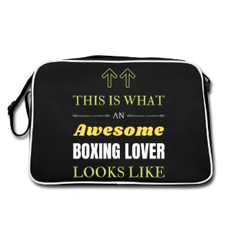 This is what an awesome Boxing lover looks like - Retro Bag - black/white - Back
