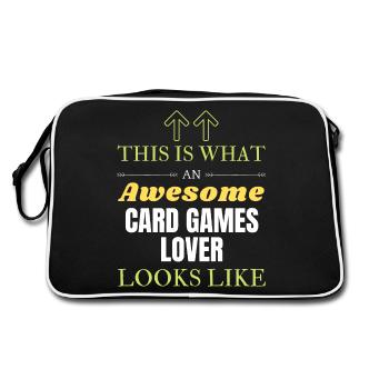 This is what an awesome Card games lover looks lik - Retro Bag - black/white - Back