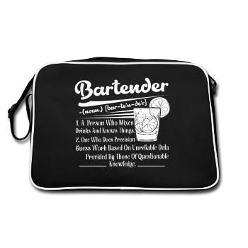 Bartender Definition - Retro Bag - black/white - Back