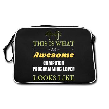 This is what an awesome Computer programming lover - Retro Bag - black/white - Back