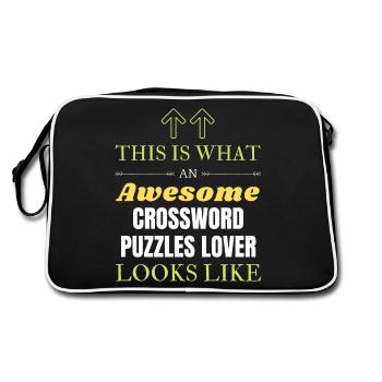 C’est ce qu’un amateur de mots croisés génial lo - Sac Retro - noir/blanc - Dos