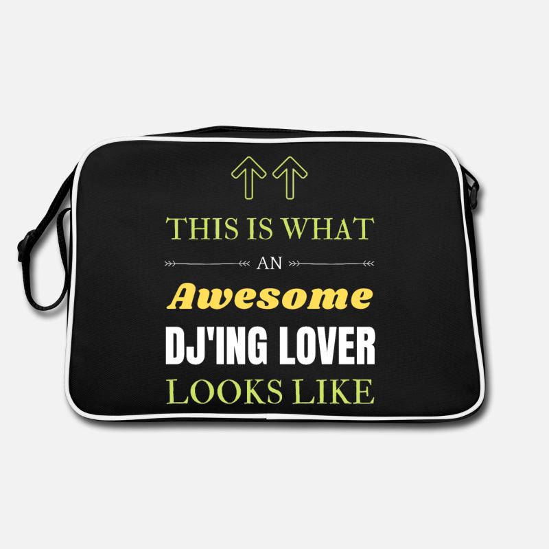 So sieht ein großartiger DJ-Liebhaber aus Retro Tasche