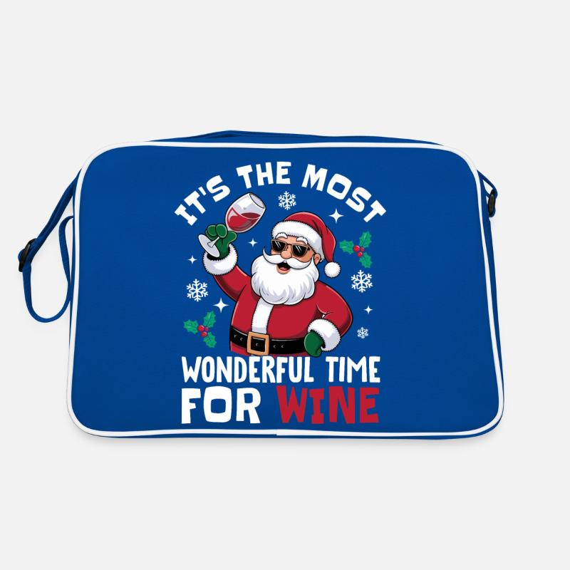 C’est le moment le plus merveilleux pour le vin Père Noël Sac Retro
