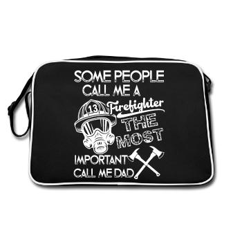 Firefighter Firefighter Dad - Retro Bag - black/white - Back