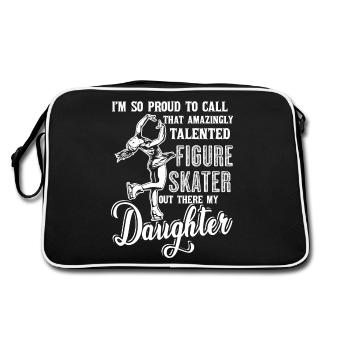 Figure Skating Figure Skating Daughter - Retro Bag - black/white - Back