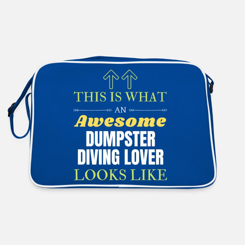 So sieht ein toller Dumpster Diving Liebhaber aus Retro Tasche