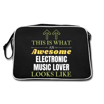 This is what an awesome Electronic music lover loo - Retro Bag - black/white - Back