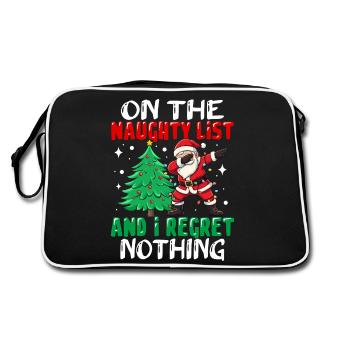 On The Naughty List And I Regret Nothing Spirit Ch - Retro Bag - black/white - Back