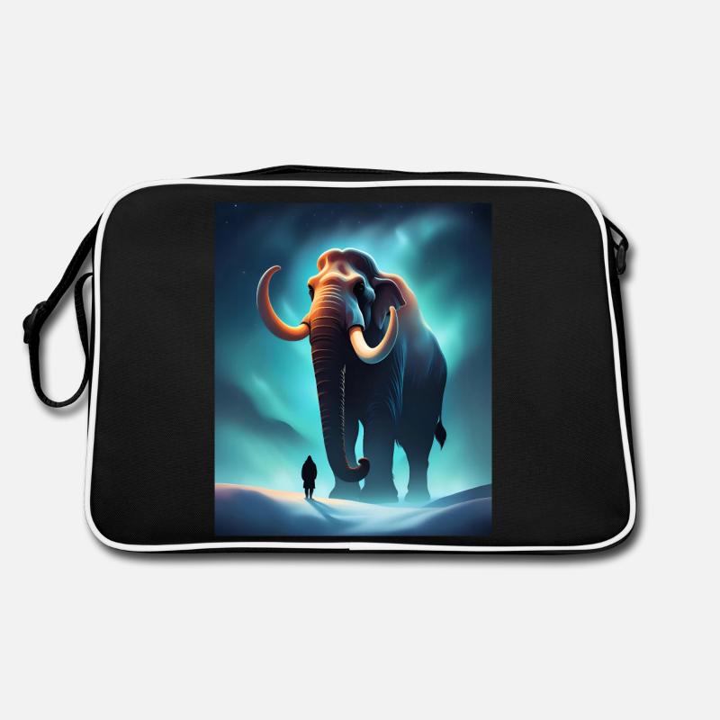 Cool mammoth and a human Retro Bag