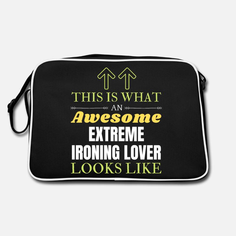 This is what an awesome Extreme ironing lover look - Retro Bag - black/white
