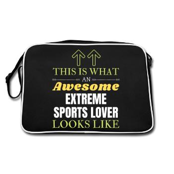 Voici à quoi ressemble un amateur de sports extrêmes - Sac Retro - noir/blanc - Dos