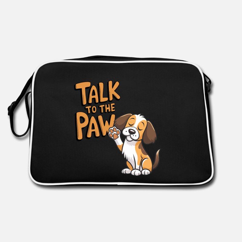 Petit chien patte maîtresse école de chien mignon Sac Retro