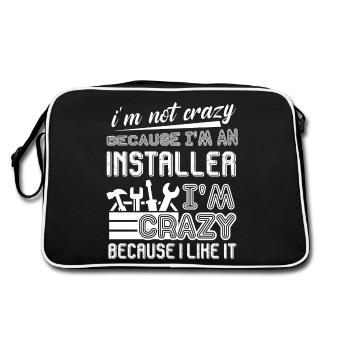 Installer I am An Installer - Retro Bag - black/white - Back