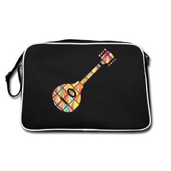Mandolin Geometric - Retro Bag - black/white - Back