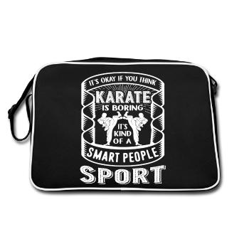 Karate If You Think Karate Is Boring - Retro Bag - black/white - Back