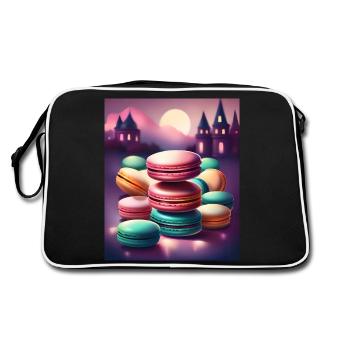 Superbes macarons à la meringue - Sac Retro - noir/blanc - Dos