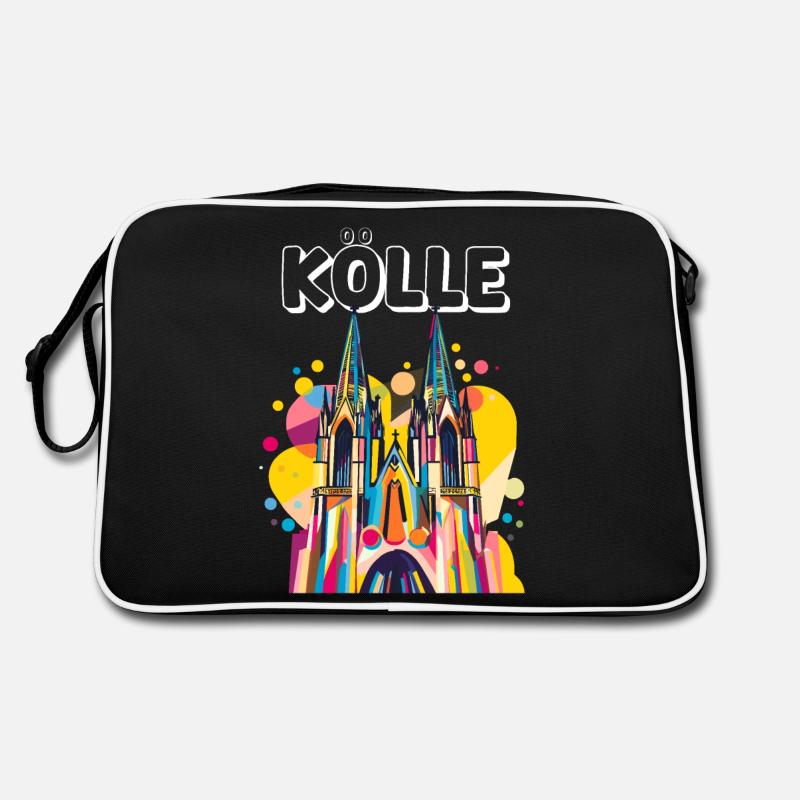 Carnaval Cologne Cologne Alaaf Kölsch Cathédrale de Cologne Coloré Sac Retro