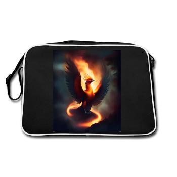 Phénix de feu épique - Sac Retro - noir/blanc - Dos