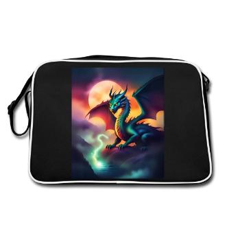 Magical dragon - Retro Bag - black/white - Back