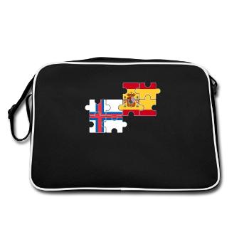 Îles Féroé Espagne Drapeau Îles Féroé espagnoles - Sac Retro - noir/blanc - Dos