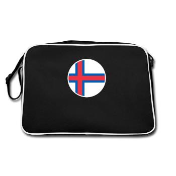 Îles Féroé Drapeau féroïen - Sac Retro - noir/blanc - Dos
