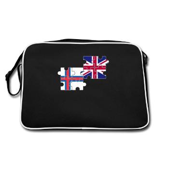 Îles Féroé Drapeau du Royaume-Uni Îles Féroé britanniques - Sac Retro - noir/blanc - Dos