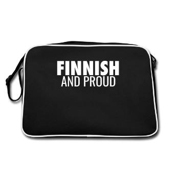 Finlandais Et Fier Finlande Finnois - Sac Retro - noir/blanc - Dos