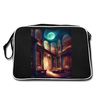 Fantasy library - Retro Bag - black/white - Back