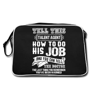 Talent Agent Talent Agent Job - Retro Bag - black/white - Back
