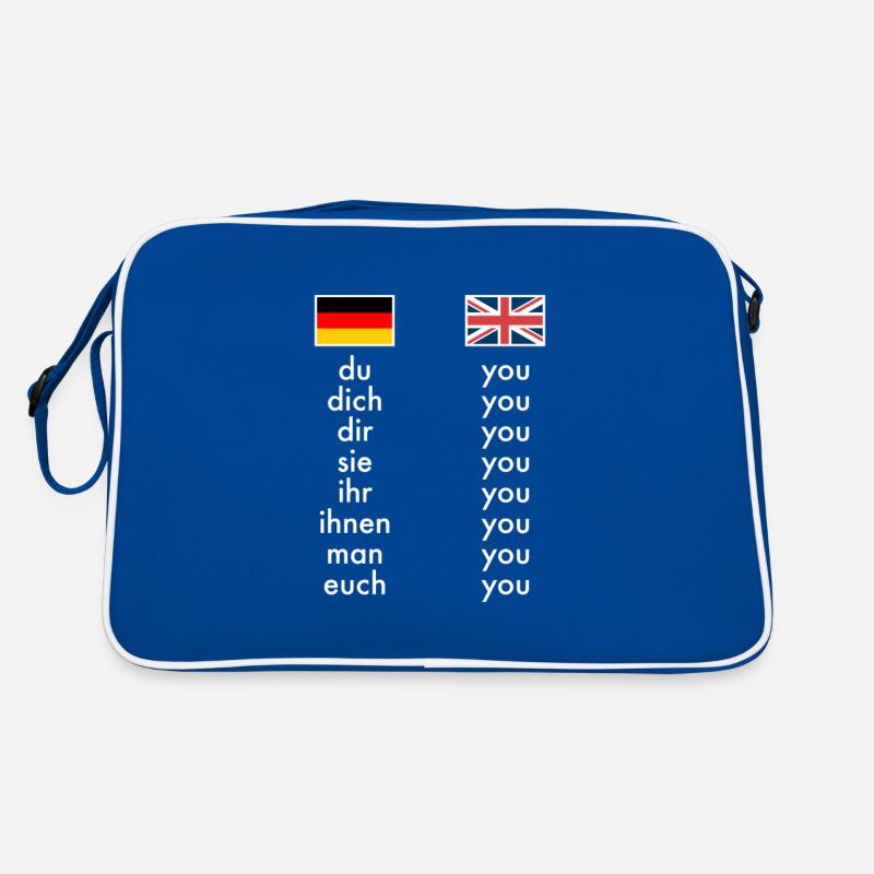 English German Grammar Learning Funny Teachers Retro Bag